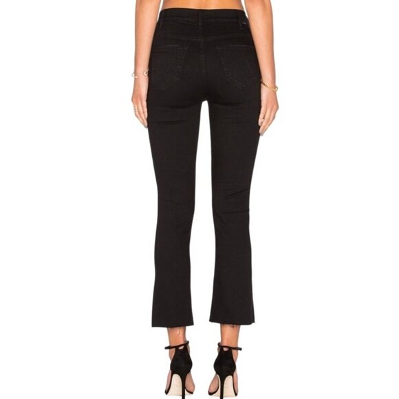 Mother The Hustler Ankle Fray Jeans in Not Guilty washed black women’s 27 - Picture 3 of 16